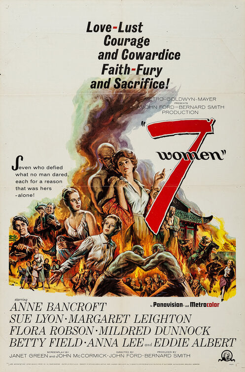 1000 piece jigsaw puzzle for the movie poster: 7 Women (1966)