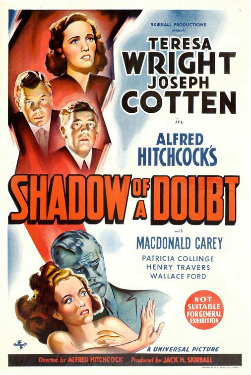 the movie poster: Shadow of a Doubt (1943)