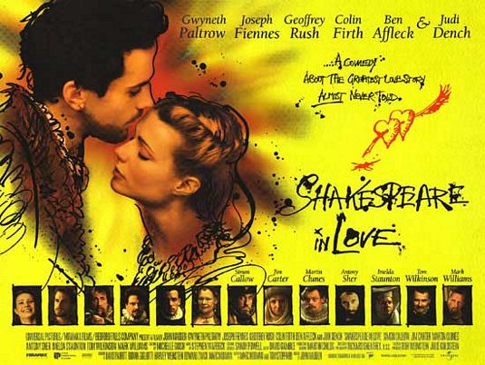 the movie poster: Shakespeare in Love (1998) ver3