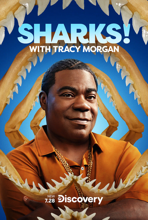 1000 piece jigsaw puzzle for tv poster: Sharks! with Tracy Morgan