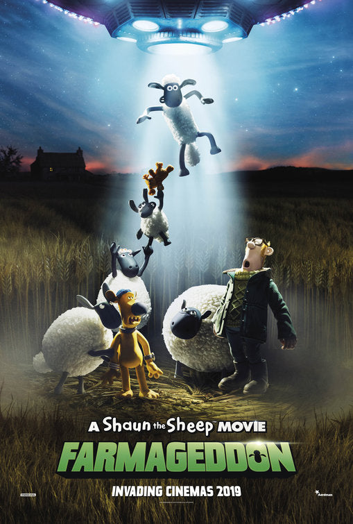 1000 piece jigsaw puzzle for the movie poster: Shaun the Sheep Movie: Farmageddon (2019)