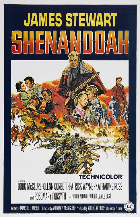 1000 piece jigsaw puzzle for the movie poster: Shenandoah (1965)