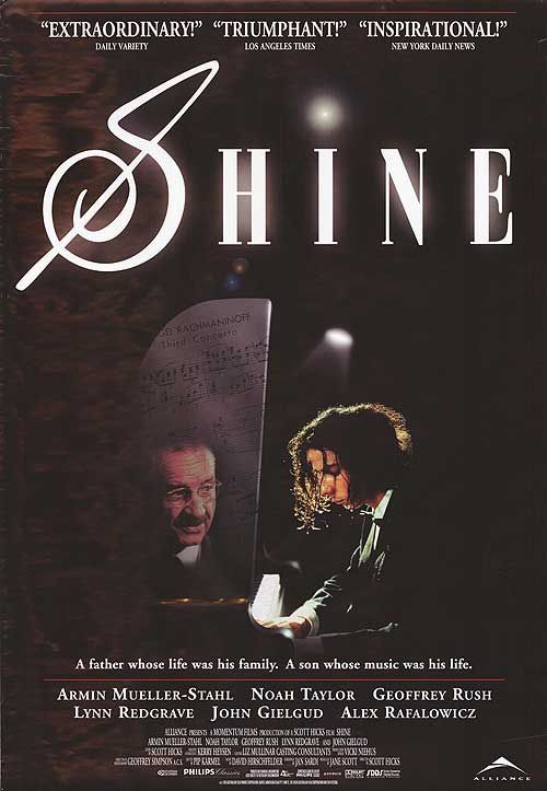the movie poster: Shine (1996) ver3