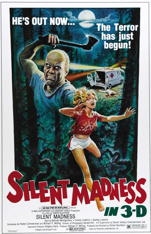 1000 piece jigsaw puzzle for the movie poster: Silent Madness (1984)