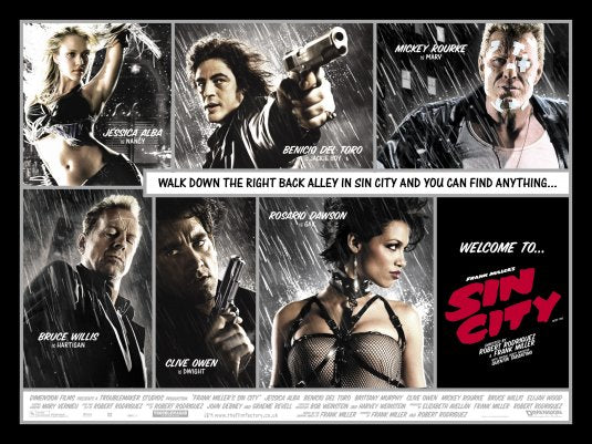1000 piece jigsaw puzzle for the movie poster: Sin City (2005) ver11