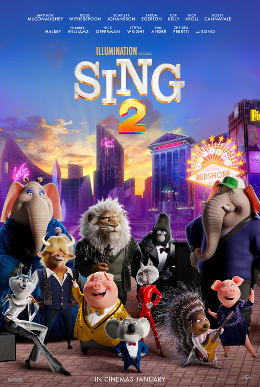 1000 piece jigsaw puzzle for the movie poster: Sing 2 (2021) ver23