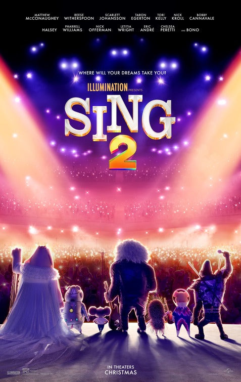 1000 piece jigsaw puzzle for the movie poster: Sing 2 (2021) ver8