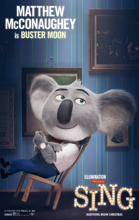 1000 piece jigsaw puzzle for the movie poster: Sing (2016) ver7