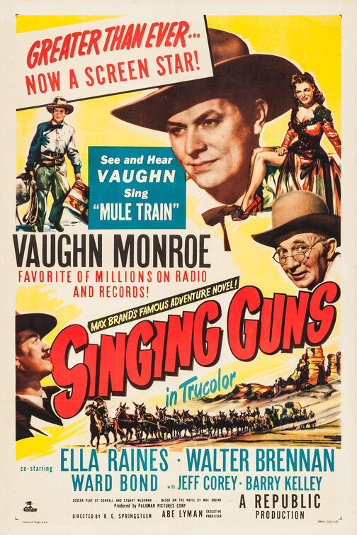 1000 piece jigsaw puzzle for the movie poster: Singing Guns (1950)