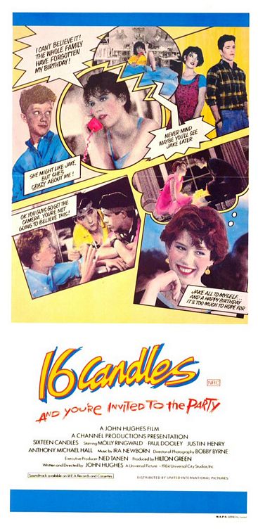 the movie poster: Sixteen Candles (1984) ver2
