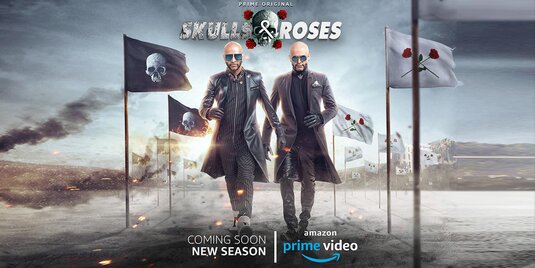 1000 piece jigsaw puzzle for tv poster: Skulls and Roses