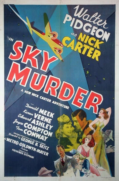 1000 piece jigsaw puzzle for the movie poster: Sky Murder (1940)