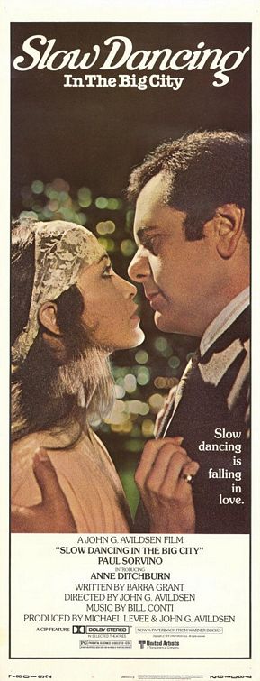 the movie poster: Slow Dancing in the Big City (1978)