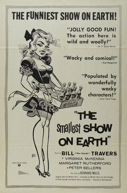 the movie poster: The Smallest Show on Earth (1957)