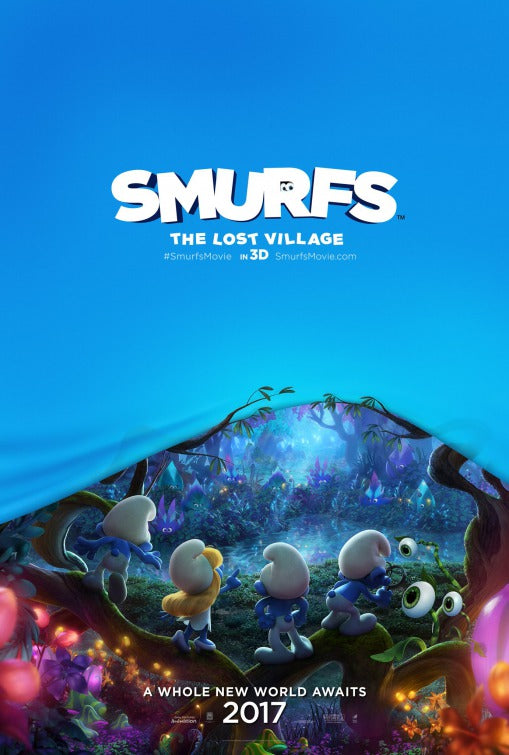 1000 piece jigsaw puzzle for the movie poster: Smurfs: The Lost Village (2017)