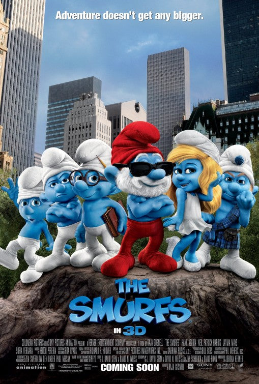 1000 piece jigsaw puzzle for the movie poster: The Smurfs (2011) ver3
