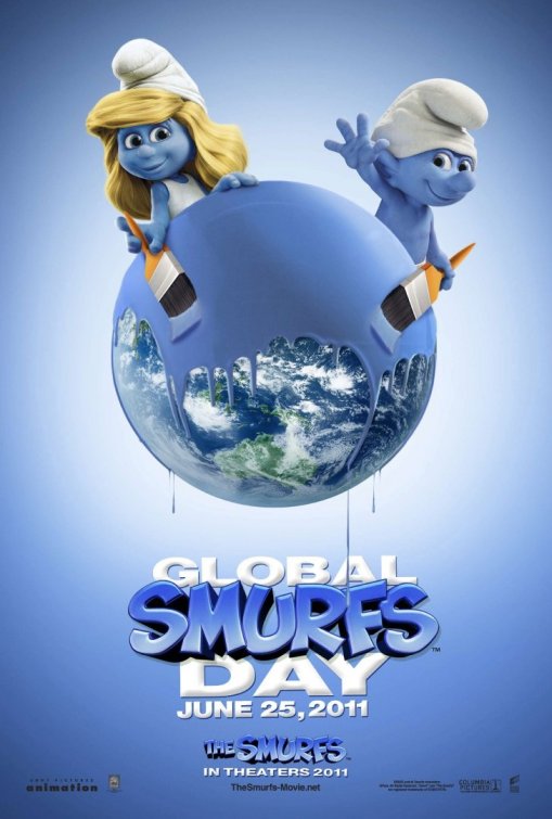 1000 piece jigsaw puzzle for the movie poster: The Smurfs (2011) ver4