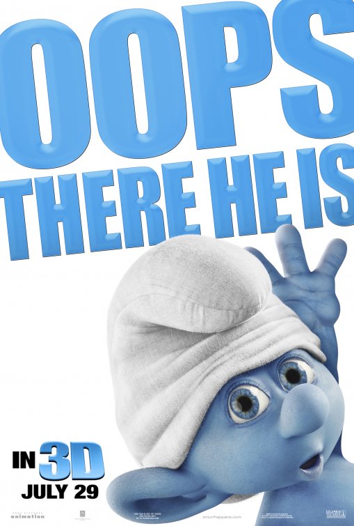 1000 piece jigsaw puzzle for the movie poster: The Smurfs (2011) ver6