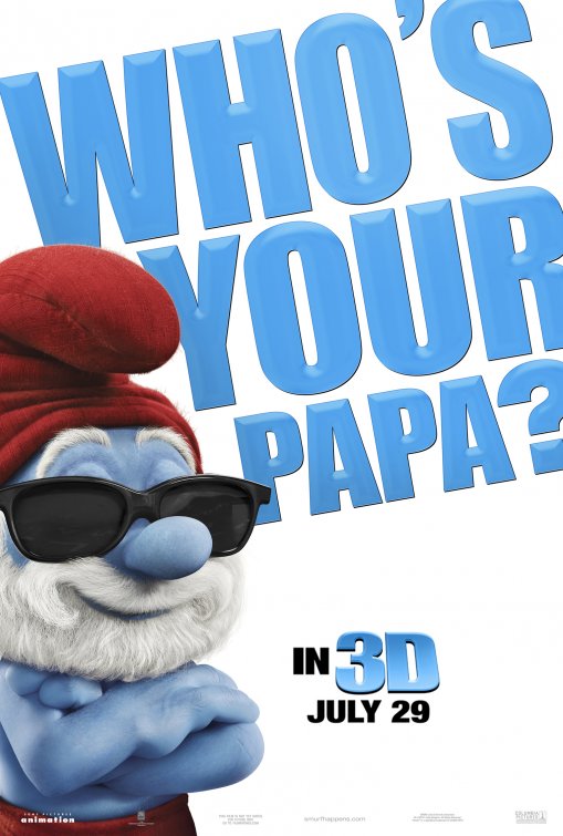 1000 piece jigsaw puzzle for the movie poster: The Smurfs (2011) ver9