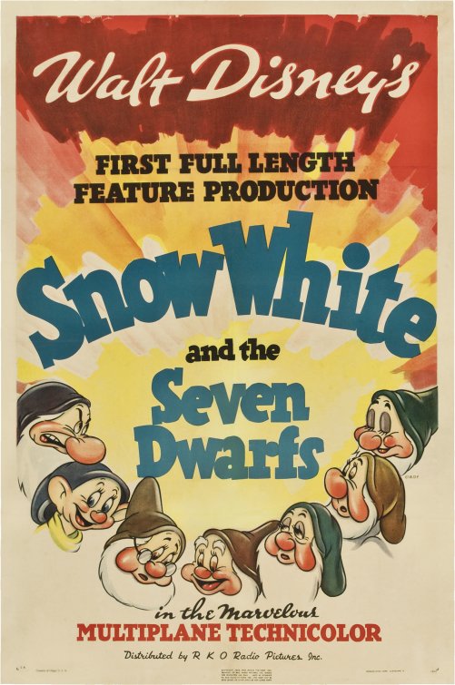 1000 piece jigsaw puzzle for the movie poster: Snow White and the Seven Dwarfs (1937) ver5