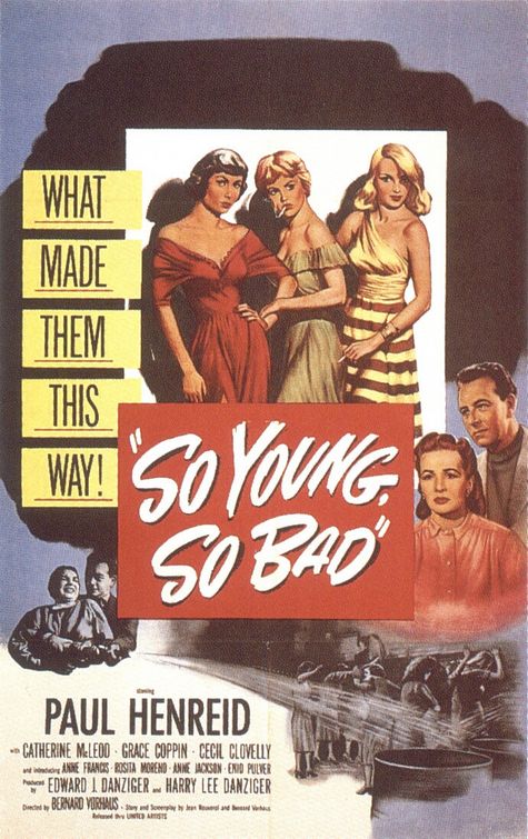 the movie poster: So Young So Bad (1950)