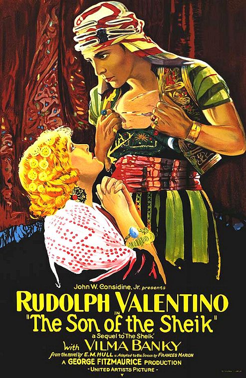 the movie poster: The Son of the Sheik (1926)