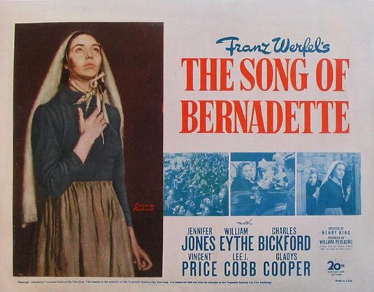 the movie poster: The Song of Bernadette (1943)