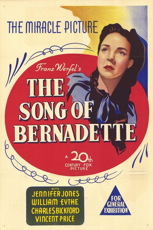 the movie poster: The Song of Bernadette (1943) ver2
