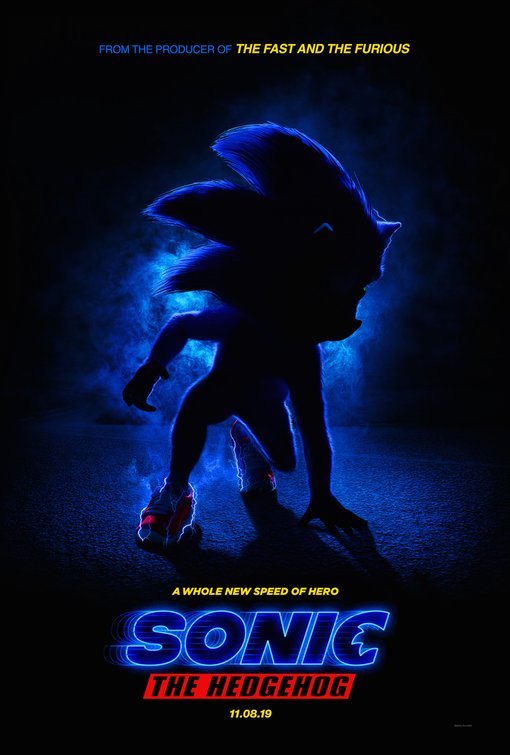 1000 piece jigsaw puzzle for the movie poster: Sonic the Hedgehog (2020)