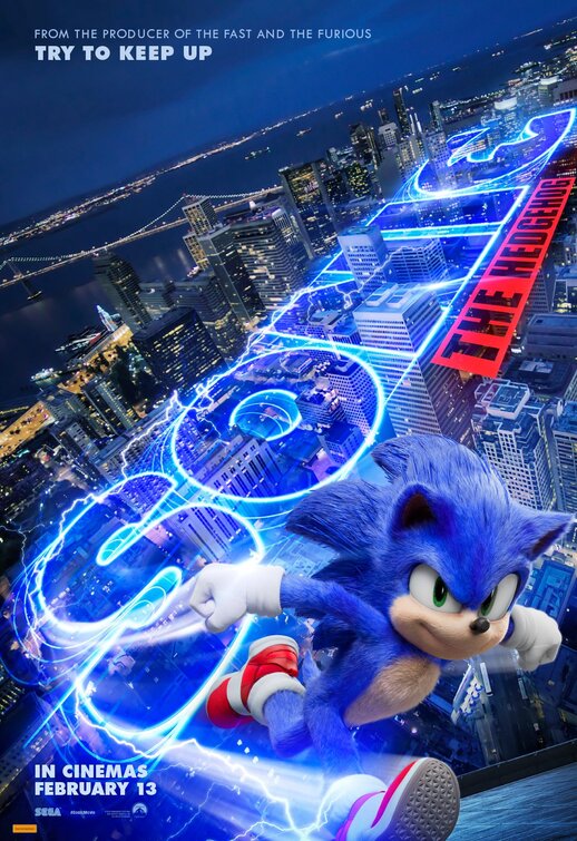 1000 piece jigsaw puzzle for the movie poster: Sonic the Hedgehog (2020) ver7