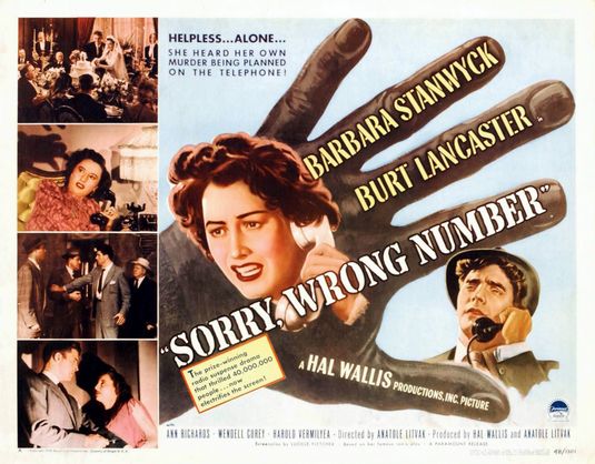 the movie poster: Sorry, Wrong Number (1948) ver2