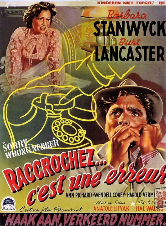 the movie poster: Sorry, Wrong Number (1948) ver4
