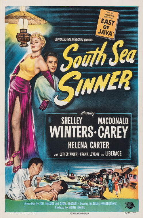 1000 piece jigsaw puzzle for the movie poster: South Sea Sinner (1950)