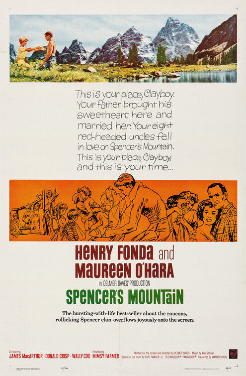 1000 piece jigsaw puzzle for the movie poster: Spencer's Mountain (1963)