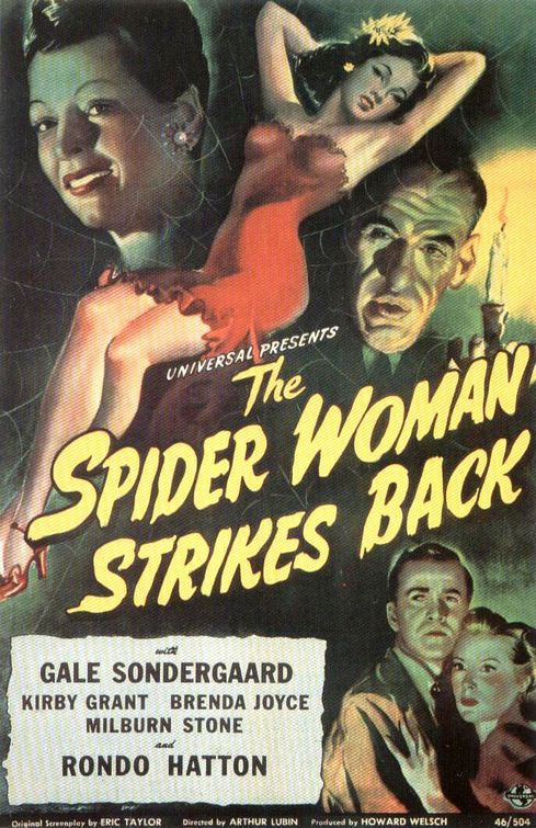 the movie poster: The Spider Woman Strikes Back (1946)