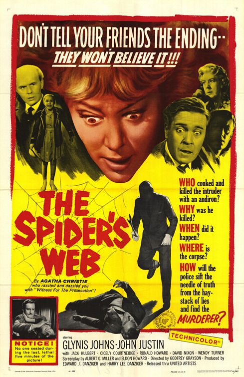 the movie poster: The Spider's Web (1960)