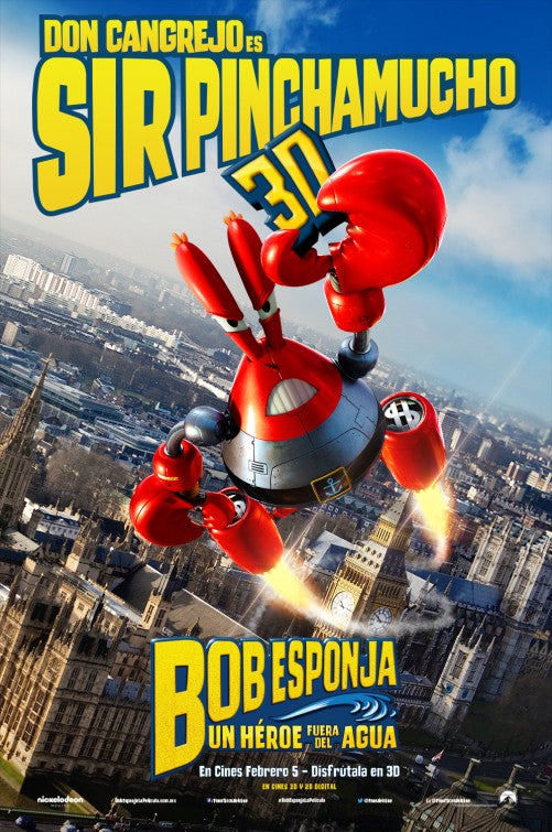 1000 piece jigsaw puzzle for the movie poster: The SpongeBob Movie: Sponge Out of Water (2015) ver10