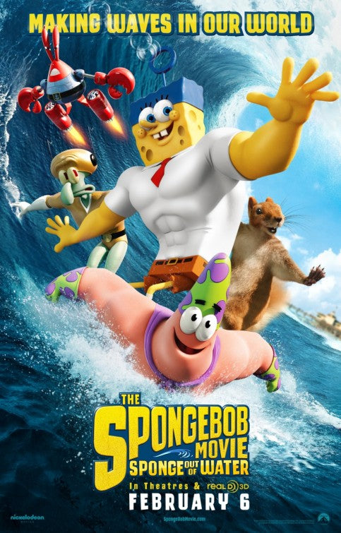 1000 piece jigsaw puzzle for the movie poster: The SpongeBob Movie: Sponge Out of Water (2015) ver2