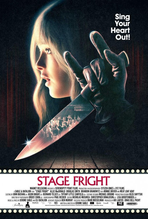 1000 piece jigsaw puzzle for the movie poster: Stage Fright (2014)