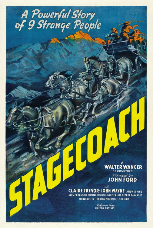 1000 piece jigsaw puzzle for the movie poster: Stagecoach (1939)