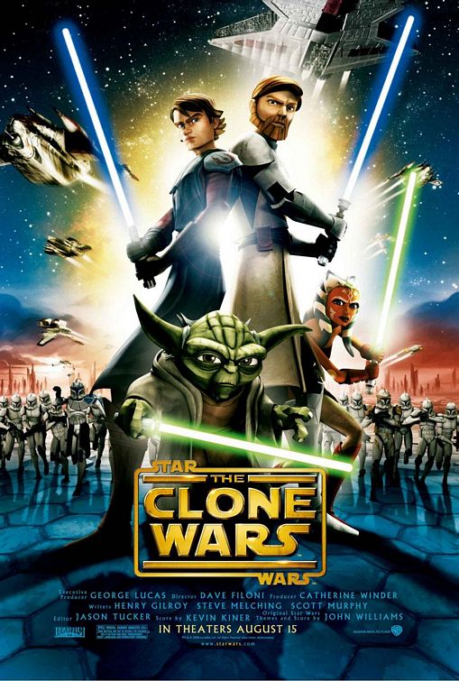 the movie poster: Star Wars: The Clone Wars (2008)