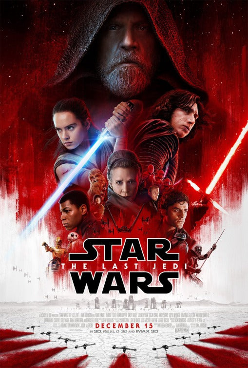 1000 piece jigsaw puzzle for the movie poster: Star Wars: The Last Jedi (2017) ver9