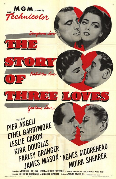 the movie poster: The Story of Three Loves (1953)