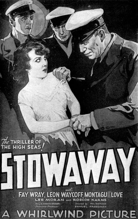 the movie poster: Stowaway (1932)