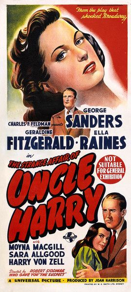 the movie poster: The Strange Affair of Uncle Harry (1945)