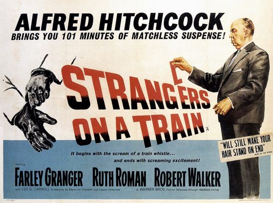the movie poster: Strangers on a Train (1951) ver3