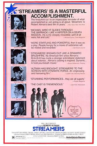 the movie poster: Streamers (1983)