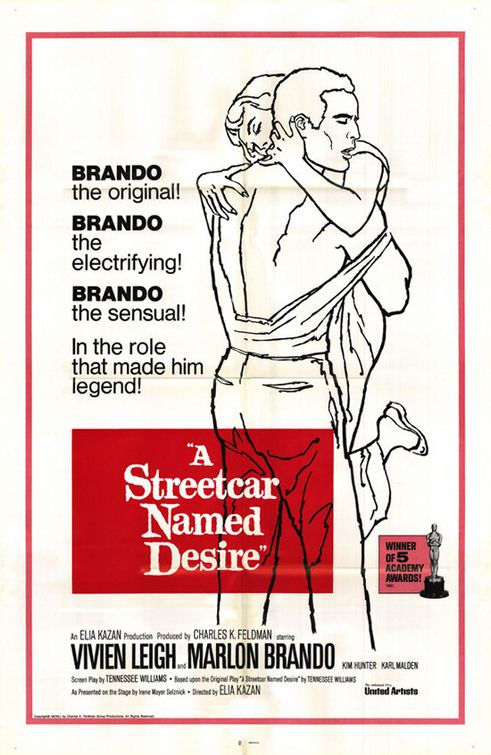 the movie poster: A Streetcar Named Desire (1951) ver2