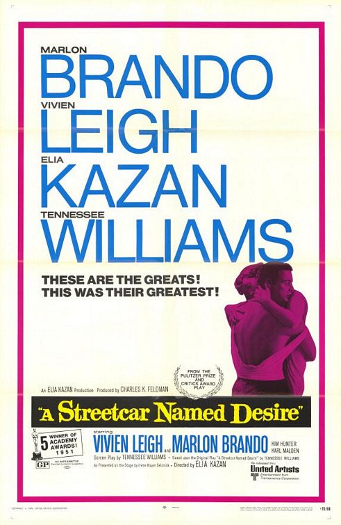 the movie poster: A Streetcar Named Desire (1951) ver3