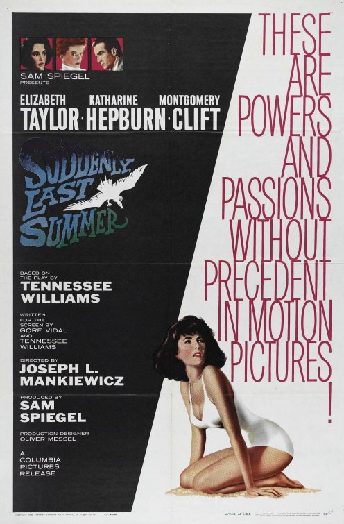 1000 piece jigsaw puzzle for the movie poster: Suddenly, Last Summer (1959)